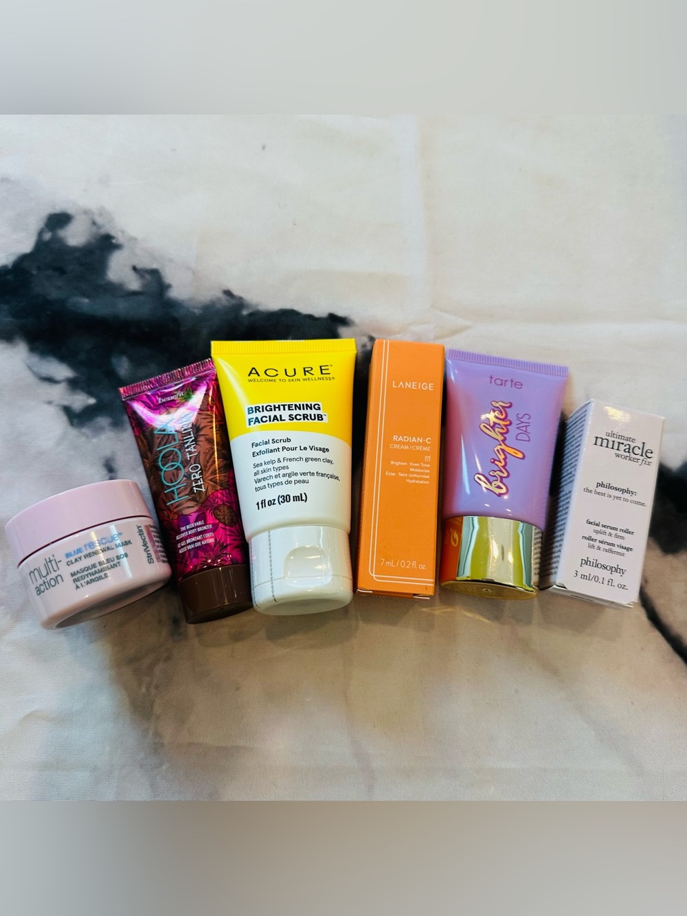 Self-Care Bundle: Radian-C Cream, Face Scrub, Serum, Body Bronzer, Clay Mask!
